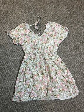 BeBop Floral Summer Dress in Pink & Sage